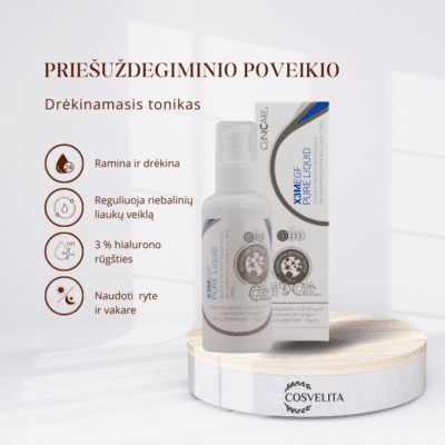 Cliniccare X3M EGF PURE LIQUID priešuždegiminio poveikio drėkinamasis tonikas, 100ml