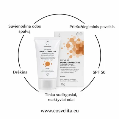 Cliniccare Dermo Corrective koreguojamasis kremas SPF50++, spalva Medium, 35ml