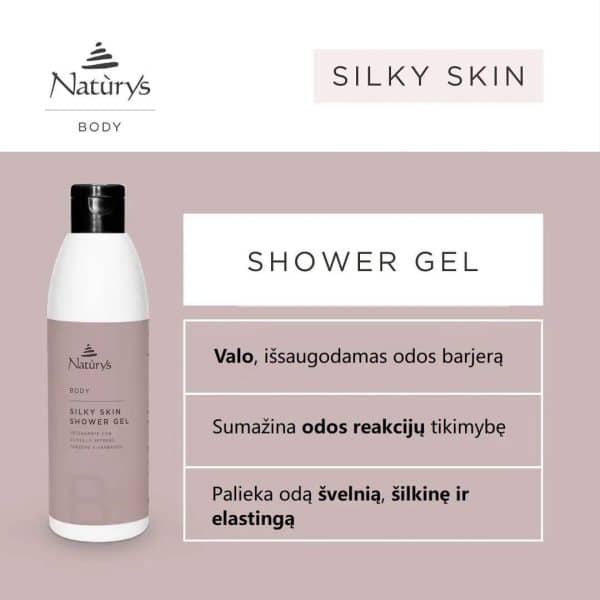 Naturys Silky Skin dušo gelis, 250ml