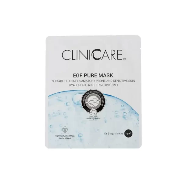 Cliniccare EGF PURE lakštinė kaukė, 35 g