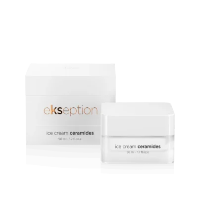 Ekseption ICE CREAM CERAMIDES drėkinamasis raminamasis kremas su keramidais ir vitaminu F, 50 ml