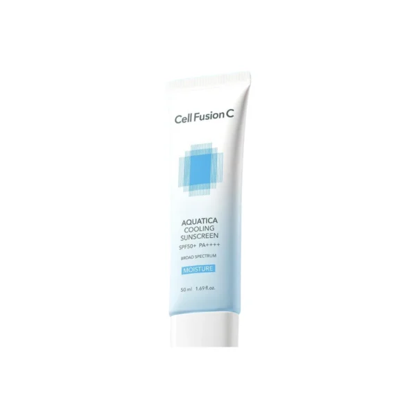 Cell Fusion C vėsinantis ir drėkinantis kremas nuo saulės Aquatica Cooling Sunscreen SPF50 PA, 50 ml