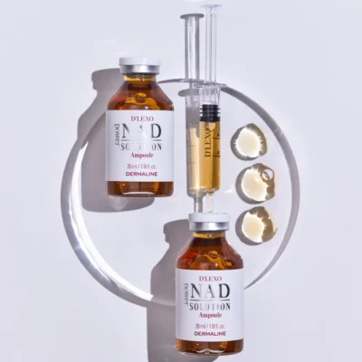 DERMALINE D’LEXO NAD Power Solution Ampoule energizuojanti, skaistinanti ampulė su NAD, 35 ml