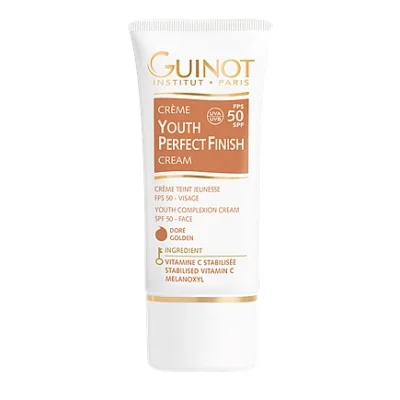 Guinot Youth Perfect Finish Cream jauninamasis veido kremas su spalva SPF50 auksinio atspalvio, 30 ml