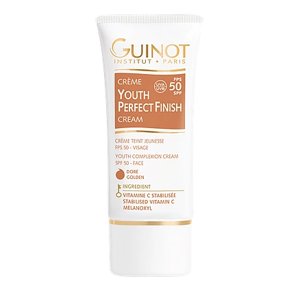 Guinot Youth Perfect Finish Cream jauninamasis veido kremas su spalva SPF50 auksinio atspalvio, 30 ml