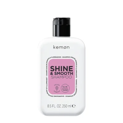 KEMON CARE SHINE & SMOOTH žvilgesio ir glotnumo plaukams suteikiantis šampūnas, 250 ml